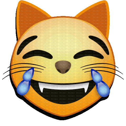 Cat laughing emoji, cat , laughing , chat , rire , emoji , happy , tears ,  laughter , joy , happiness , smiley , emoticon , goofy , meow , amusant -  Free animated GIF - PicMix
