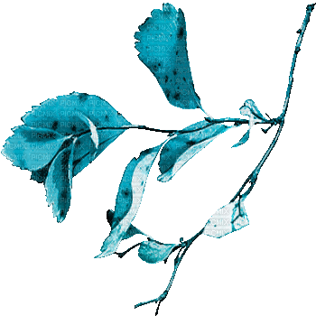 soave deco animated autumn branch liaves teal - Безплатен анимиран GIF