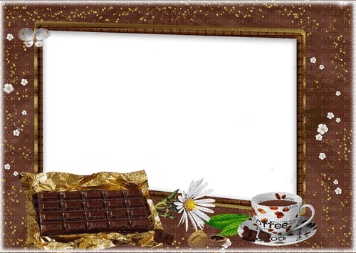 Chocolate.Cadre.Frame.Marco.Victoriabea - PNG gratuit