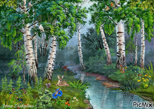 лес - Darmowy animowany GIF