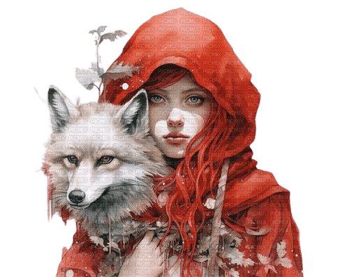 loly33 femme loup hiver - δωρεάν png