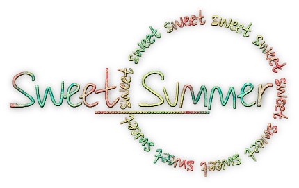soave text summer sweet pink green yellow - 無料png