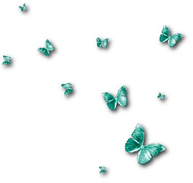 teal butterflies - gratis png