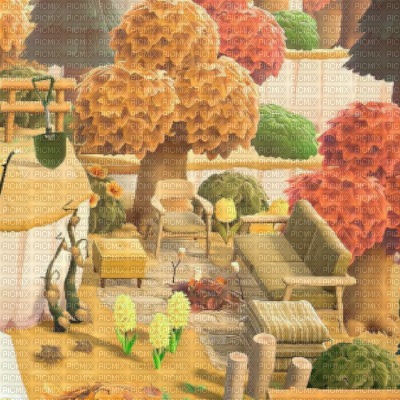 Animal Crossing Autumn Background - ilmainen png