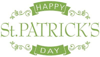 Saint Patrick Happy st Patrick's Day Debutante vert - безплатен png