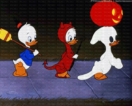 Donald Duck  - Joyeux Halloween, gif, Pelageya - Kostenlose animierte GIFs