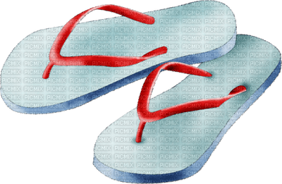 Kaz_Creations Beach Deco Flip Flops Shoes - PNG gratuit