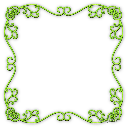soave frame art deco vintage green - PNG gratuit