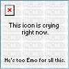 this icon is crying right now emo computer - ingyenes png