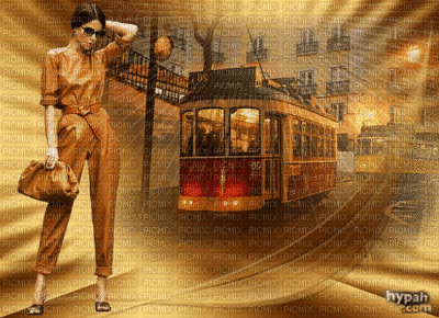 färdig bg-stad-kvinna-gold - Besplatni animirani GIF
