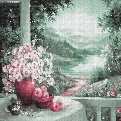 soave background animated vintage  pink green - Ilmainen animoitu GIF