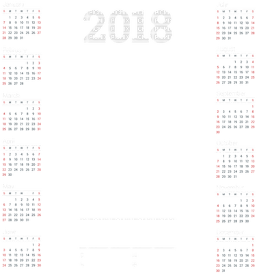 Kaz_Creations New Year Deco 2018 Calendar - PNG gratuit