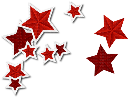 Red stars deco - PNG gratuit
