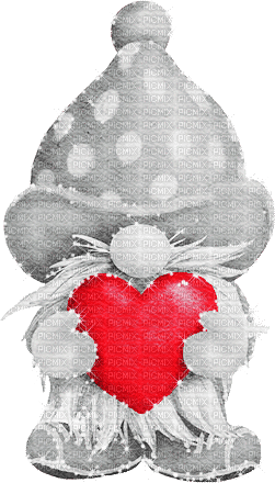 soave deco valentine animated gnome heart - GIF animate gratis