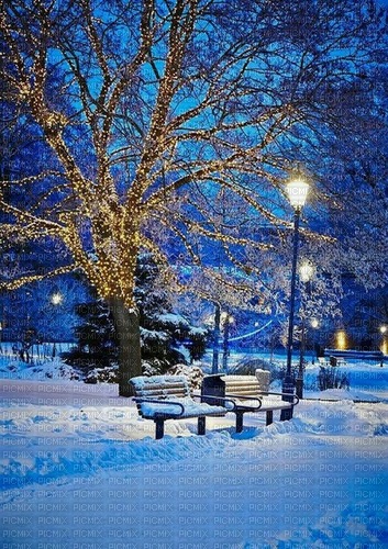 Background Winter Night - безплатен png