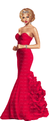 donna-kvinna-femme-woman-röd-minou52 - png ฟรี