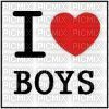 I love boys - png ฟรี