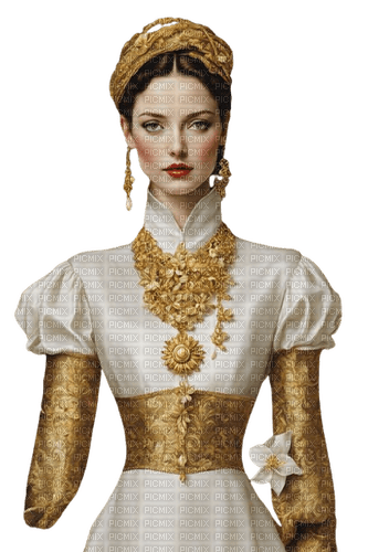 vintage gold woman - kostenlos png
