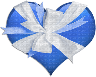 soave deco valentine bow heart  black white blue - PNG gratuit