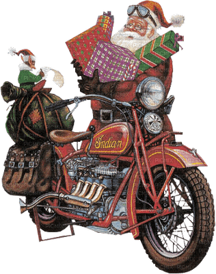 Santa motorbike bp - фрее пнг