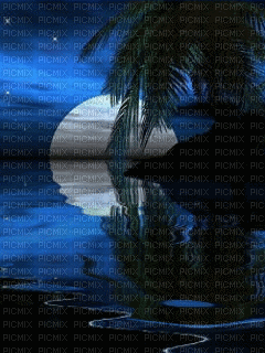 MMarcia gif paisagem água lua moon - GIF animé gratuit