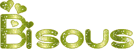 Bisous.texte.green.Victoriabea - Δωρεάν κινούμενο GIF