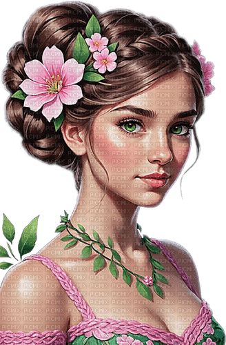 ♡§m3§♡ spring female green pink image - 免费PNG