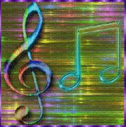rainbow music - Gratis animeret GIF