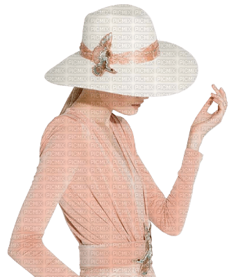 kvinna-hatt-rosa - ingyenes png