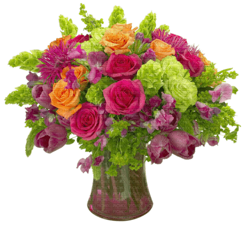 bouquet fleurs vase - bezmaksas png