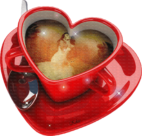 Coffee with Heart - GIF animado gratis
