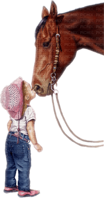 Kaz_Creations Animals Horses Horse Child Girl - png grátis