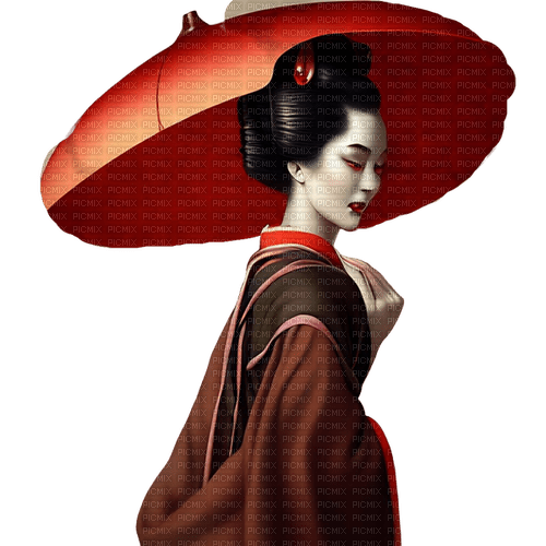 kikkapink autumn woman geisha - δωρεάν png