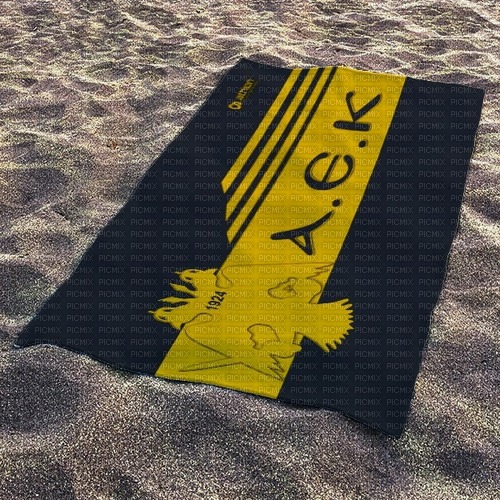 GIANNIS TOUROUNTZAN - AEK BACKGROUND SEA TOWEL - png gratis