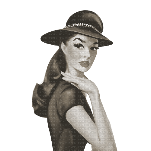kikkapink vintage woman fashion hat - 免费PNG