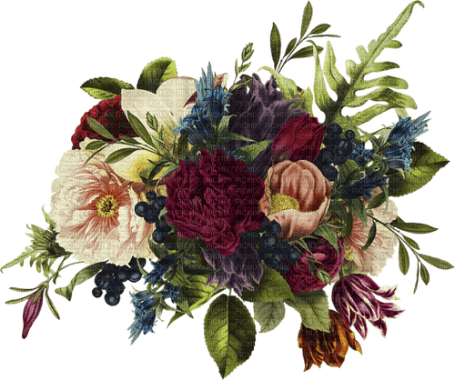 Vintage Flower Bouquet - PNG gratuit