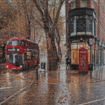 London Rain - GIF animate gratis