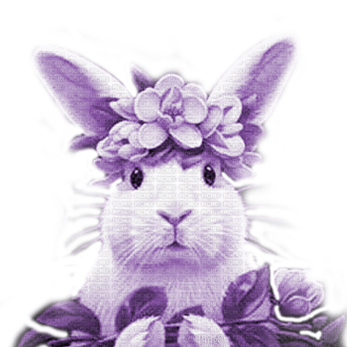 Y.A.M._Fantasy Animals rabbit purple - zadarmo png