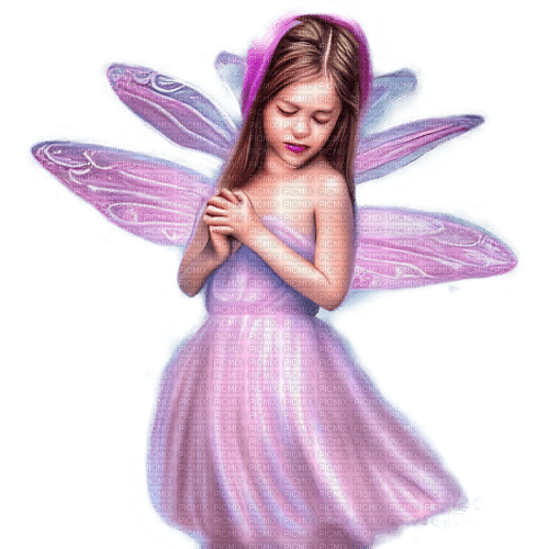 kikkapink winter fairy girl child purple - PNG gratuit
