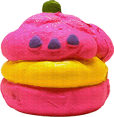 pink pumpkin cake/cookie squishy - png gratis
