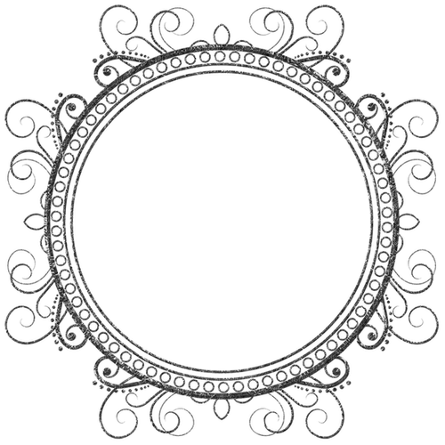 kikkapink deco scrap gothic circle frame - gratis png