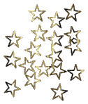 pluie d'étoile dorées - GIF animate gratis