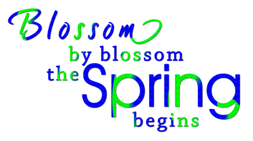 Spring.Text.Blue.Green - PNG gratuit