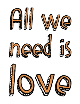Kaz_Creations Logo Text All We Need Is Love - PNG gratuit
