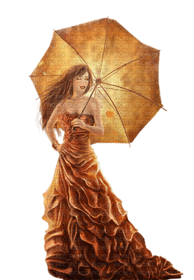 mujer con paraguas by EstrellaCristal - png gratis