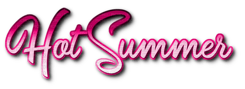 Hot Summer.Text.Pink - By KittyKatLuv65 - gratis png