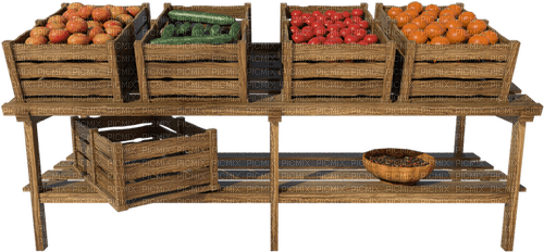 market shelf with food - gratis png