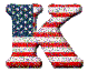 Kaz_Creations Alphabets America Letter K - GIF animé gratuit