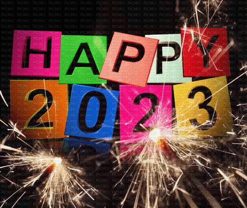text word new year 2023 silvester - GIF animé gratuit