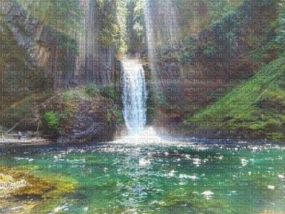waterfall background - zdarma png